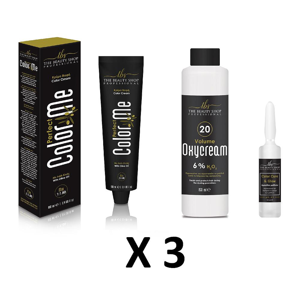 3 Βαφές Μαλλιών 100ml, 3 Οξυζενέ 150ml & 3 Αμπούλες! ΔΩΡΕΑΝ ΜΕΤΑΦΟΡΙΚΑ